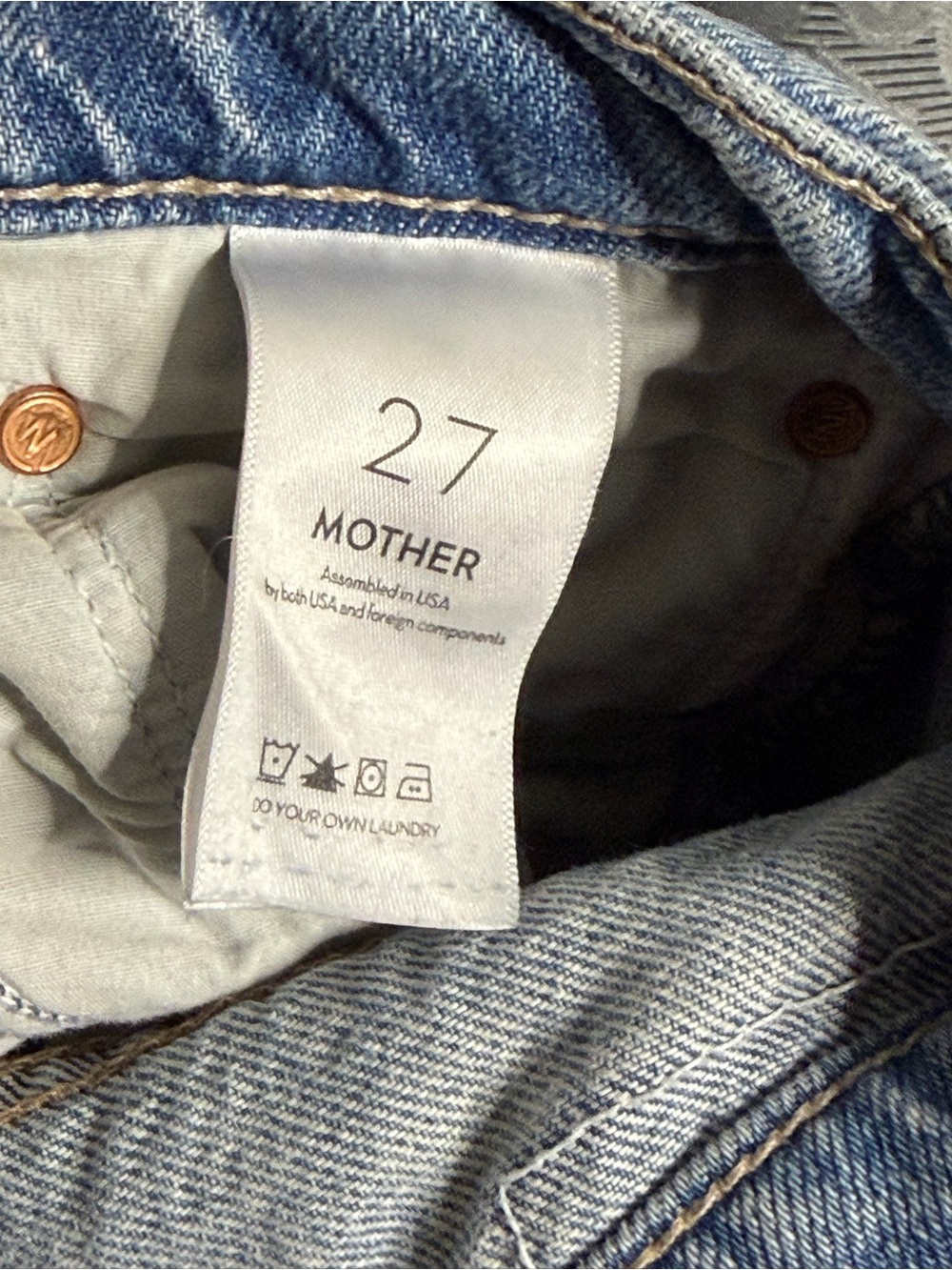 MOTHER Light Blue Wide-Leg Jeans - Picture 5 of 6